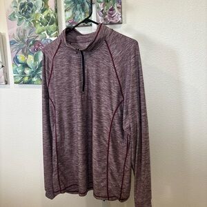 Zella 2XL Women’s Maroon Quarter Zip Athletic Top